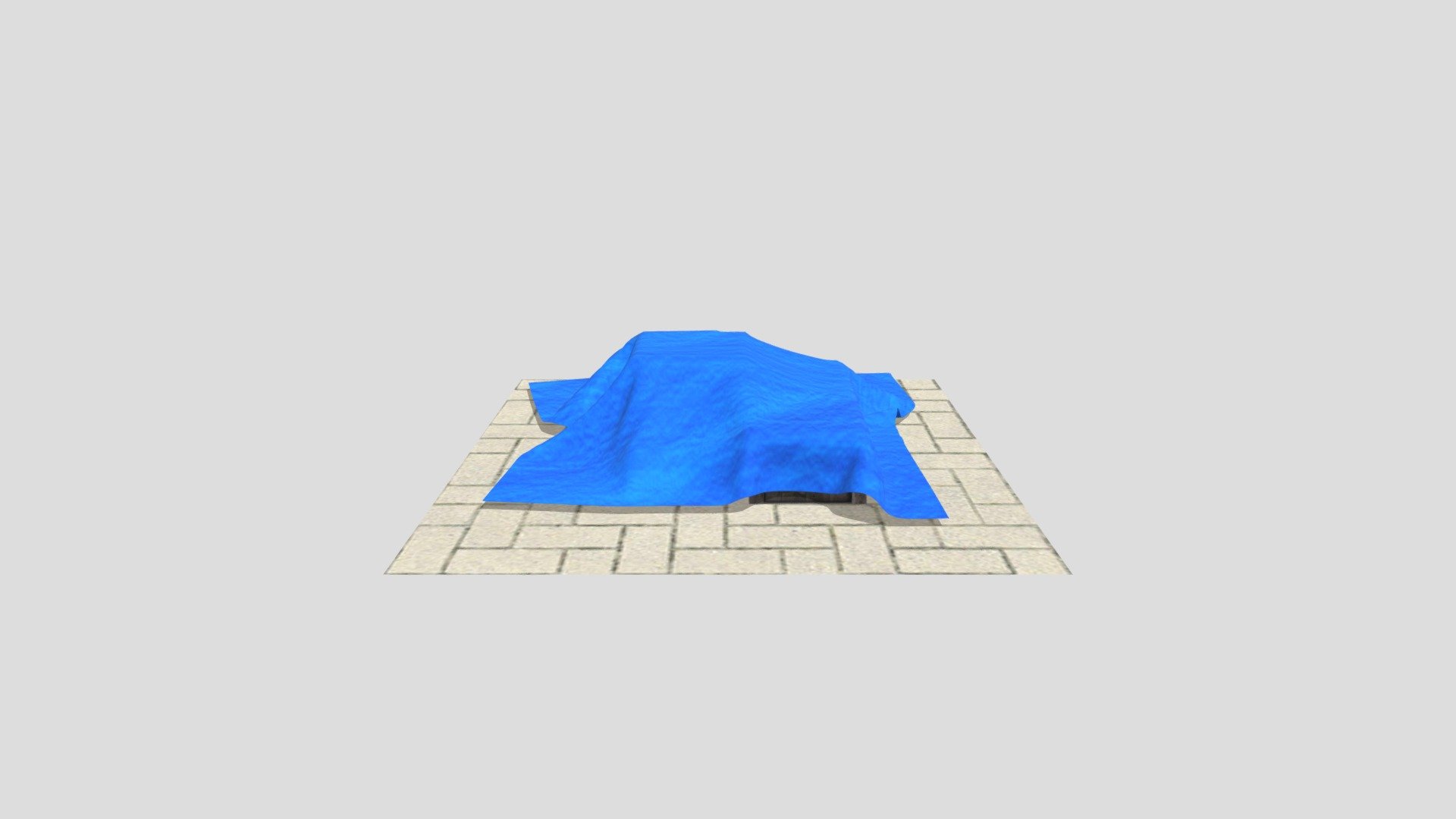 Crates With Tarp 3d model