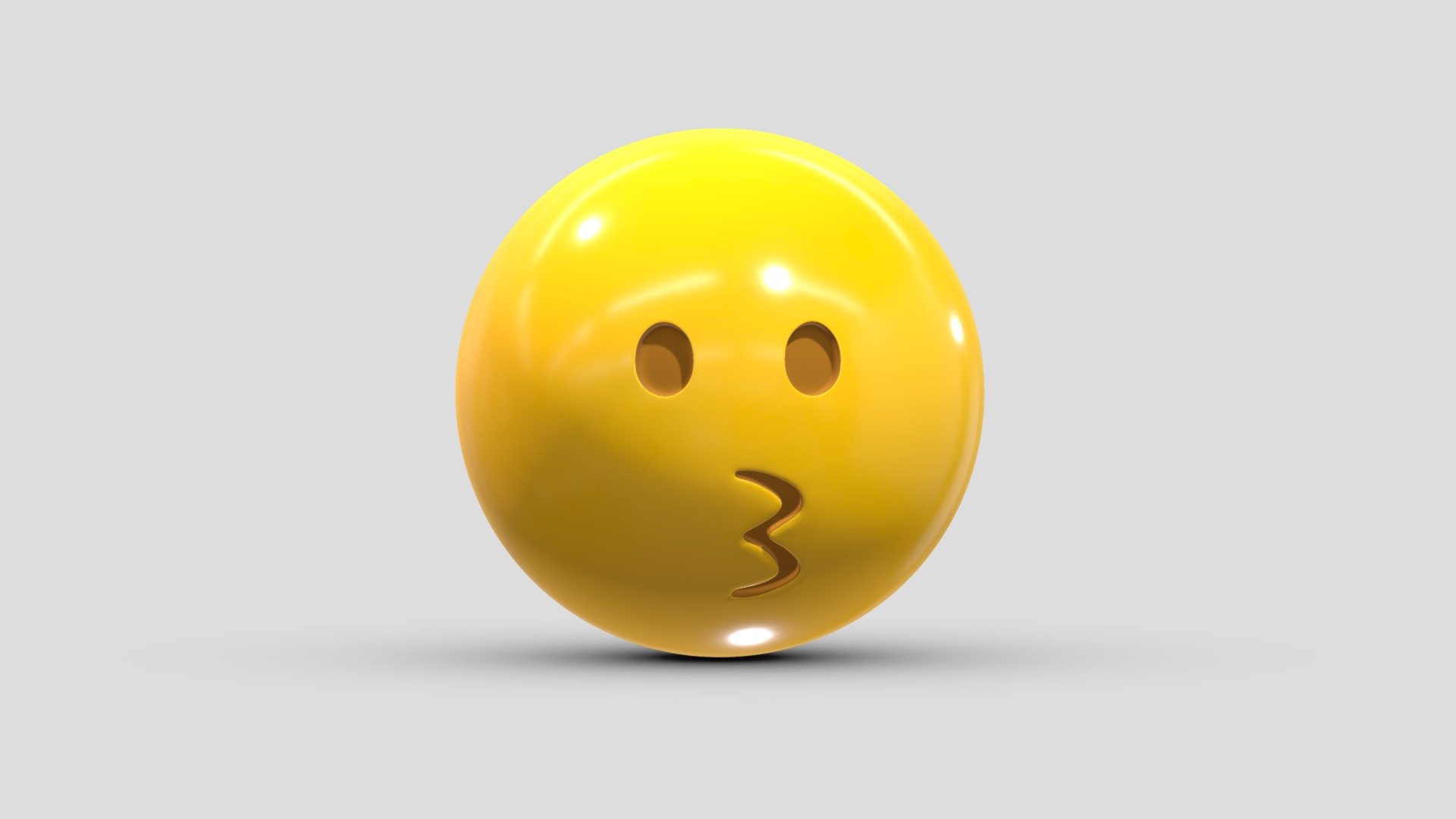 Apple Kissing Face 3d model