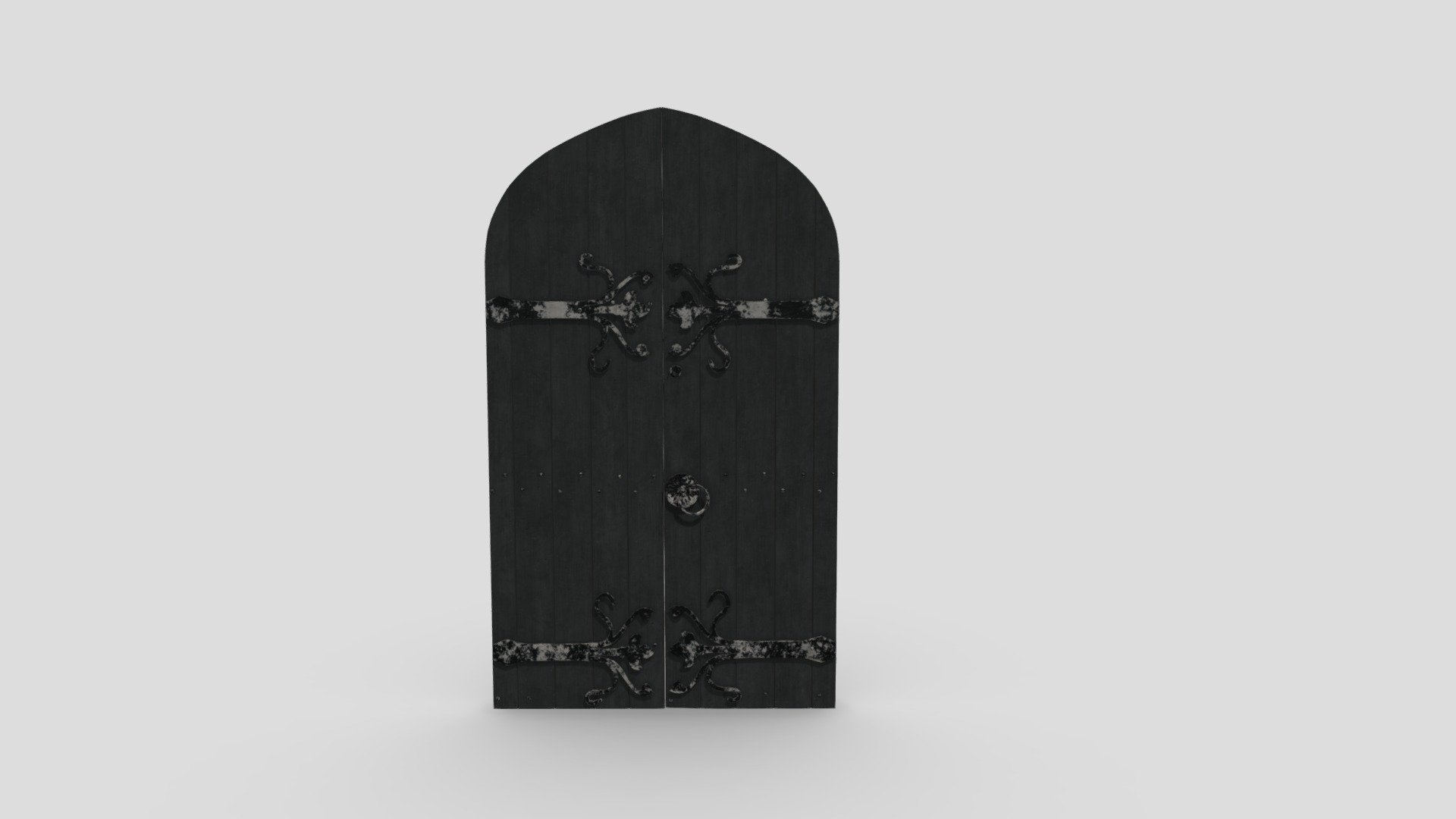 Castle Door 09 Low Poly Realistic 3d model