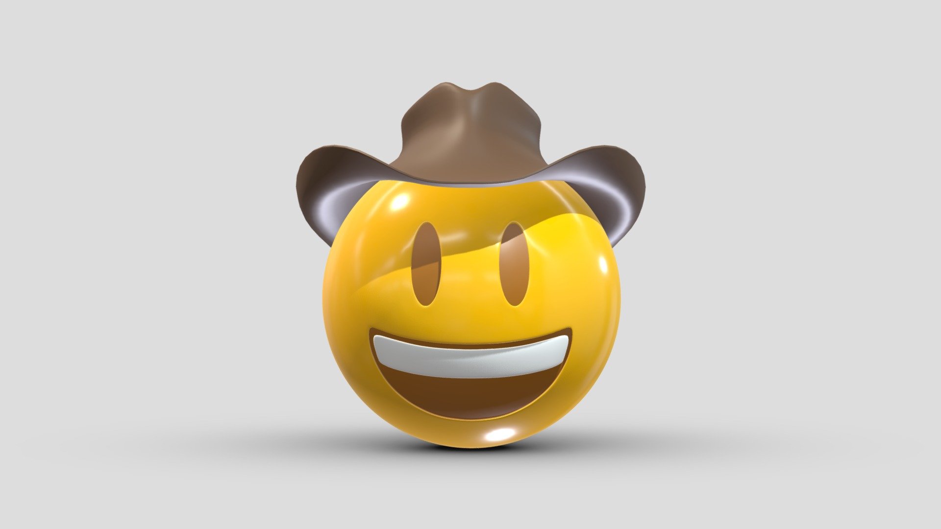 Apple Cowboy Hat Face 3d model