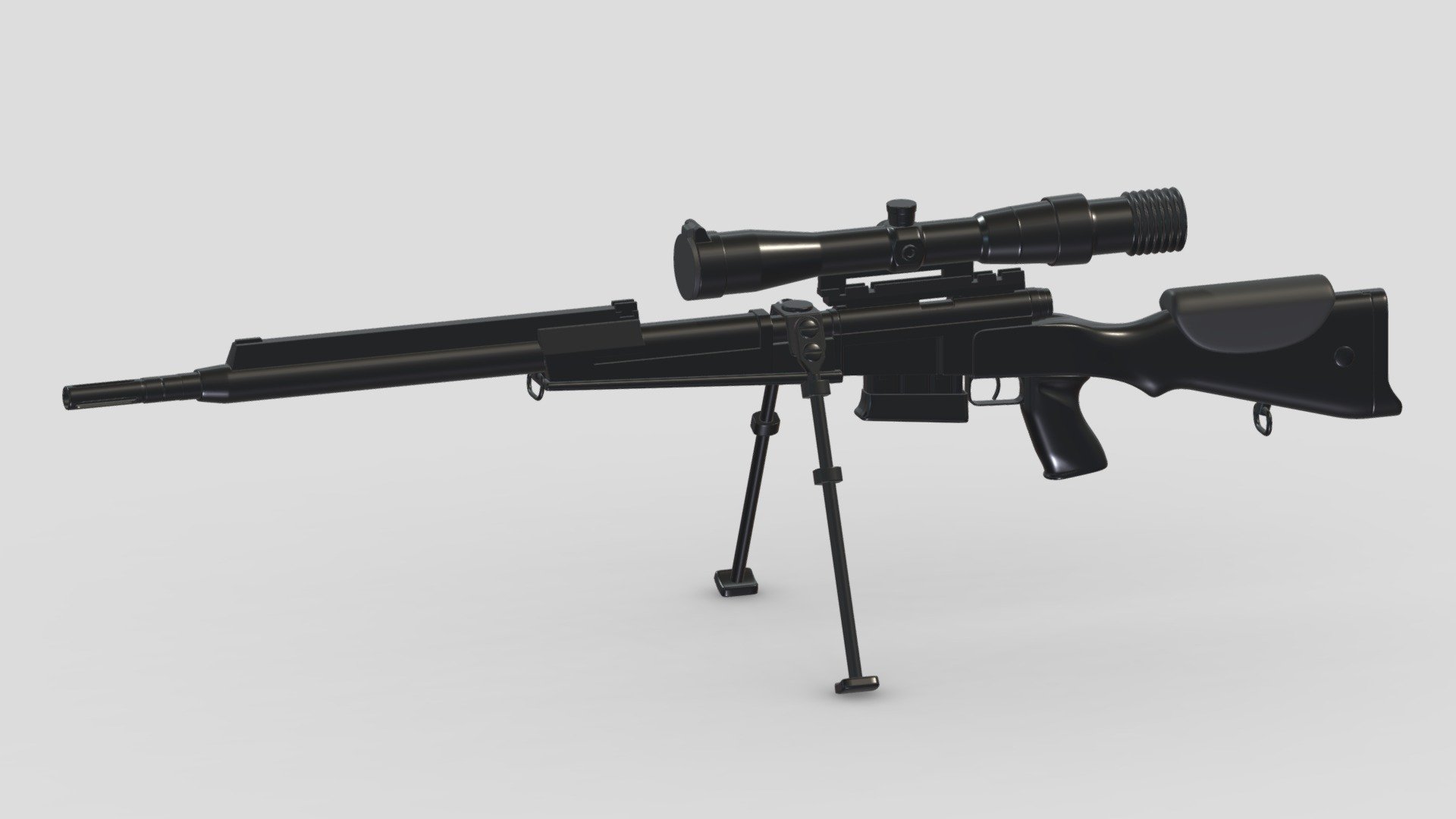 FR F2 Sniper Rifle 3d model