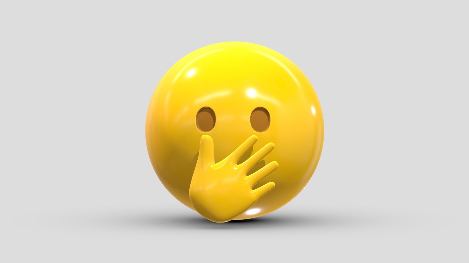 Apple Face With Hand Over Mouth 3d model