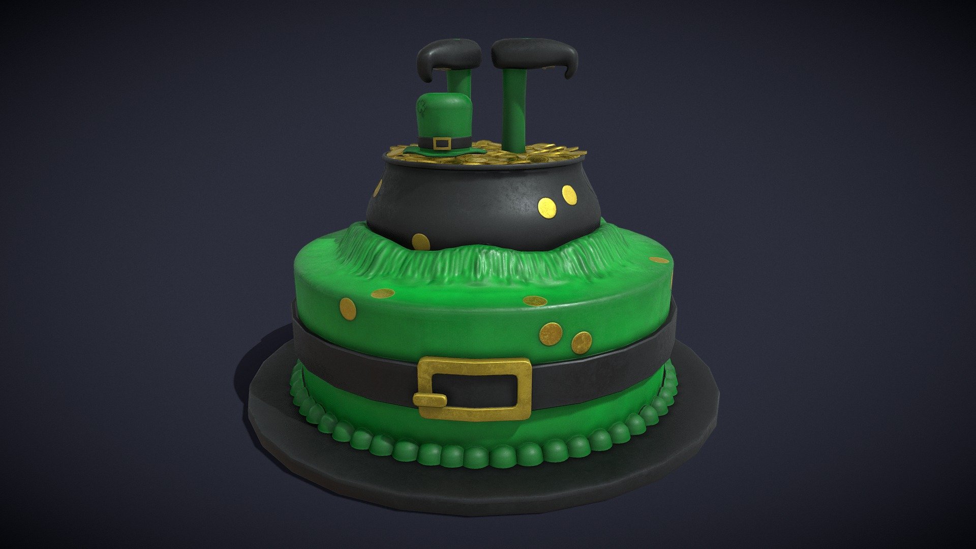 Leprechaun_Gold_Stash_Cake 3d model