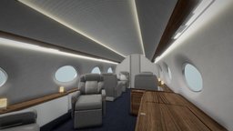 Private jet interior