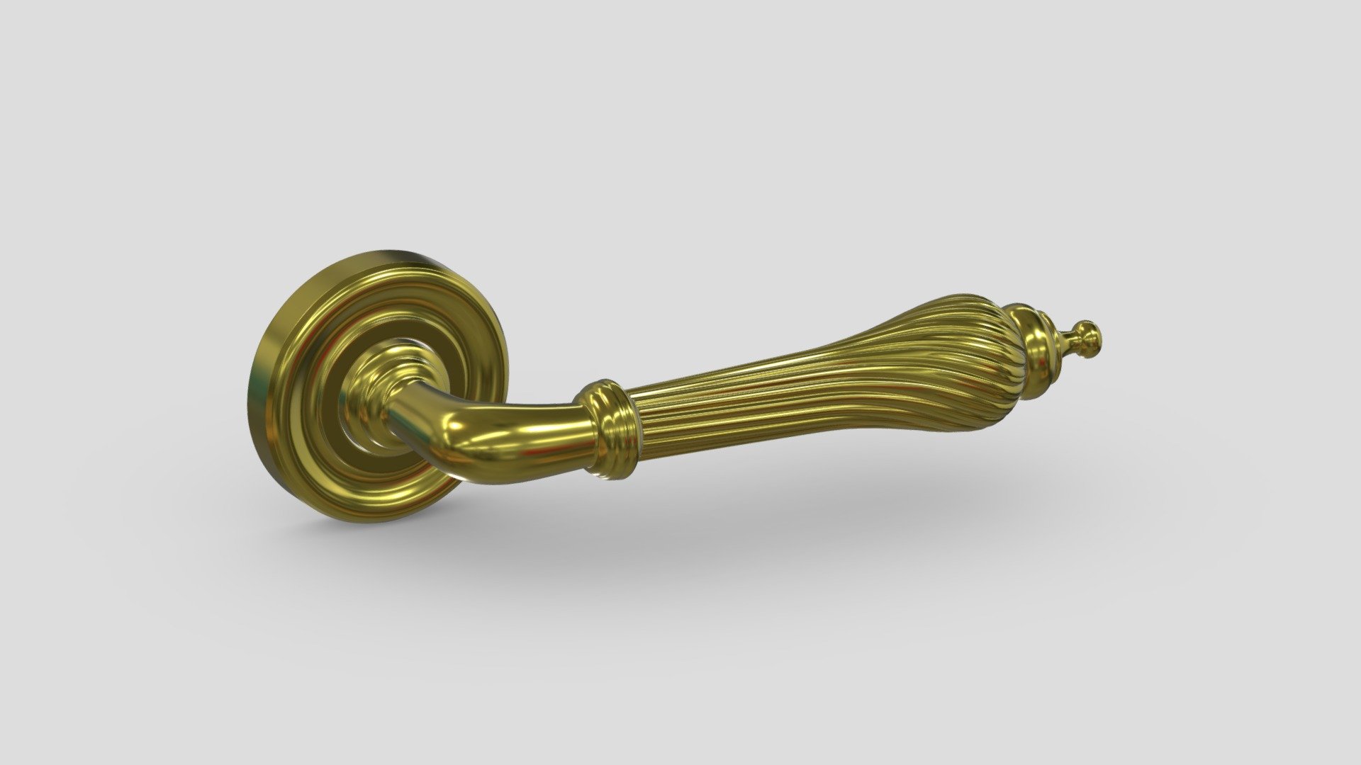 Giselle Door Handle Brass 3d model