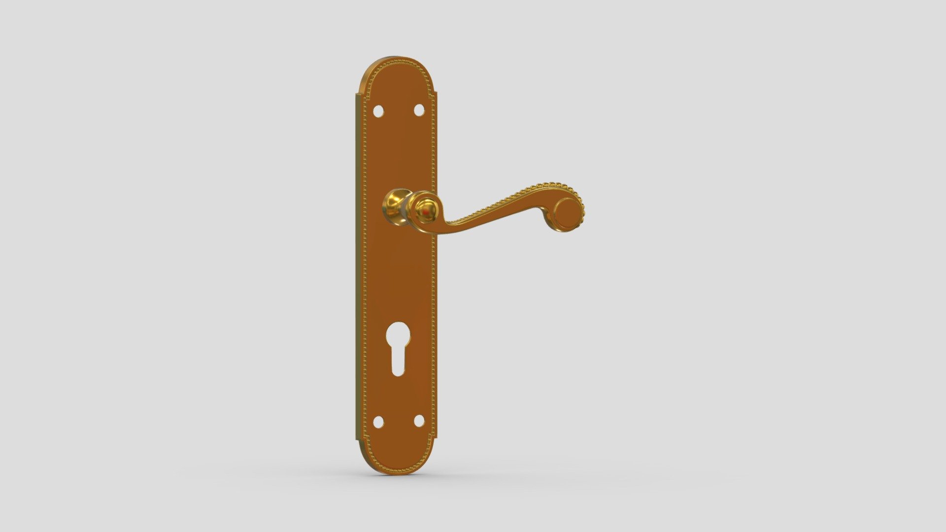 Chesham Door Handle Brass 3d model