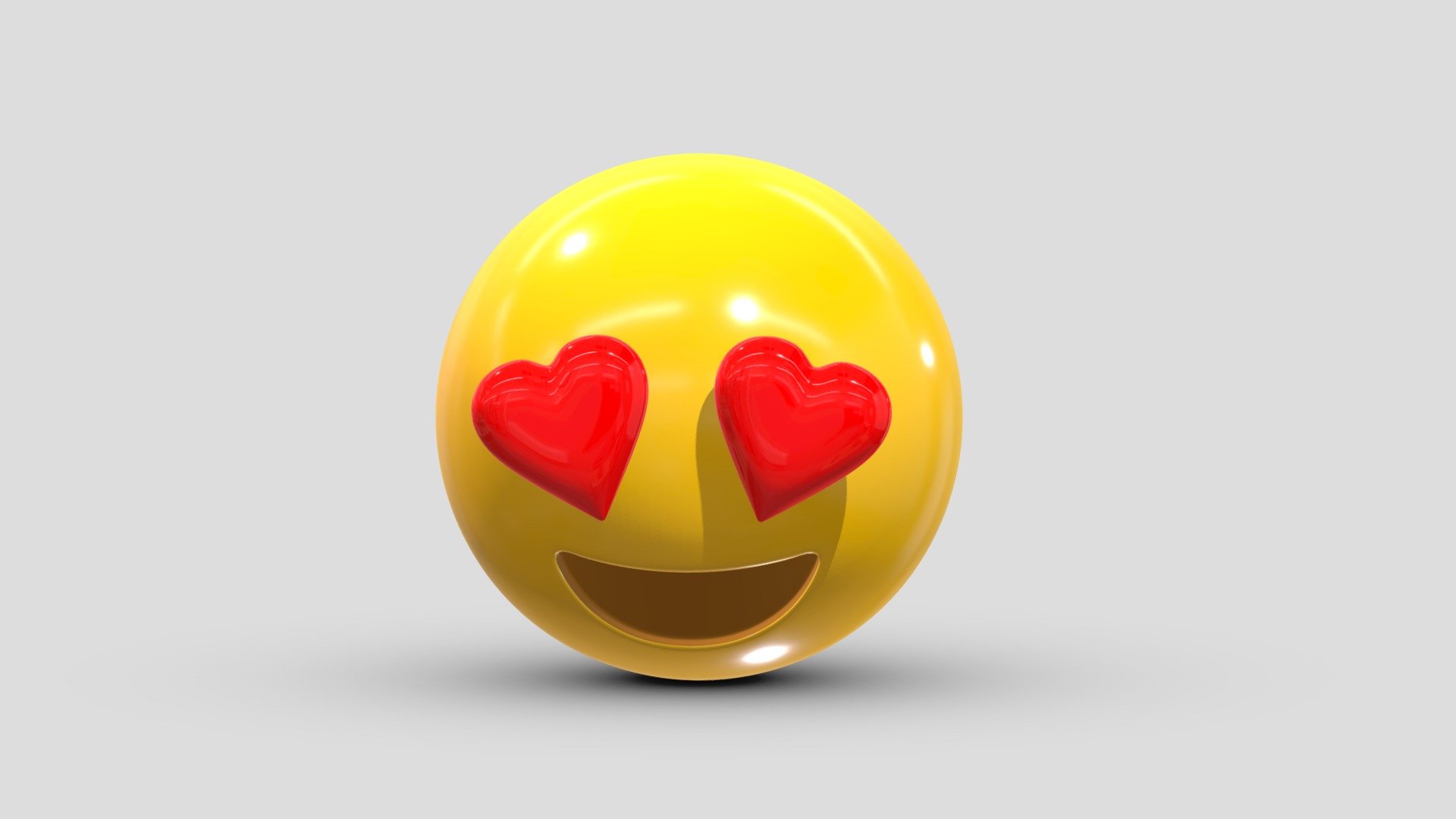 Apple Smiling Face with Heart-Eyes 3d model