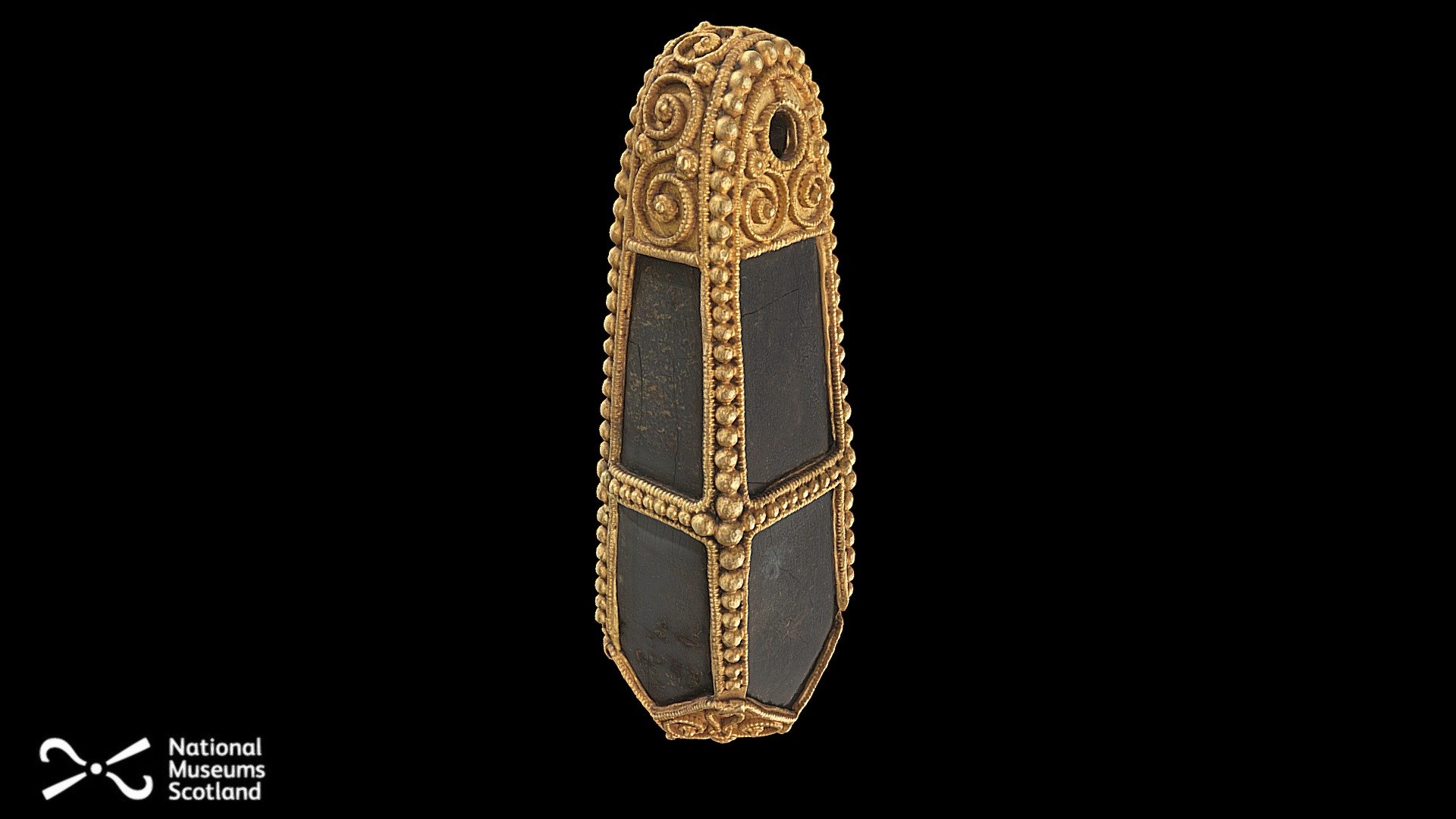 Gold ‘blackstone’ pendant, Galloway Hoard 3d model