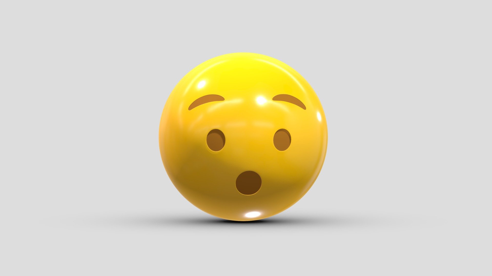 Apple Hushed Face 3d model