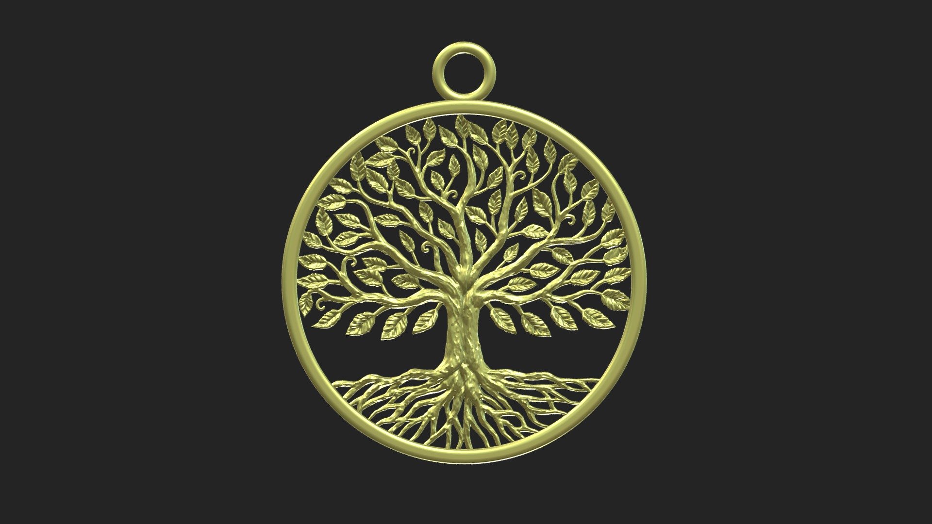 Tree Of Life Pedant 3D Print 3d model