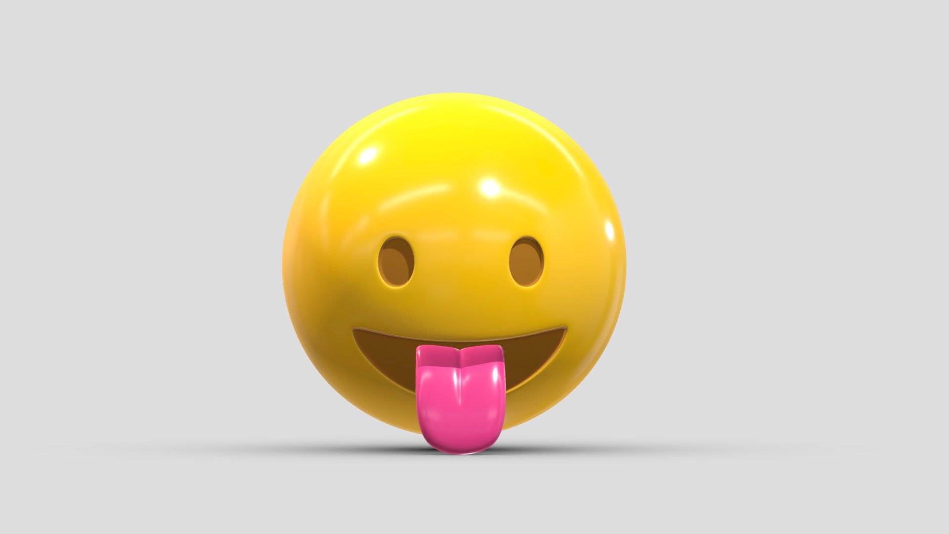 Apple Face with Tongue 3d model