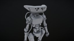 Sci-Fi AI Android Robot Model V Ray One