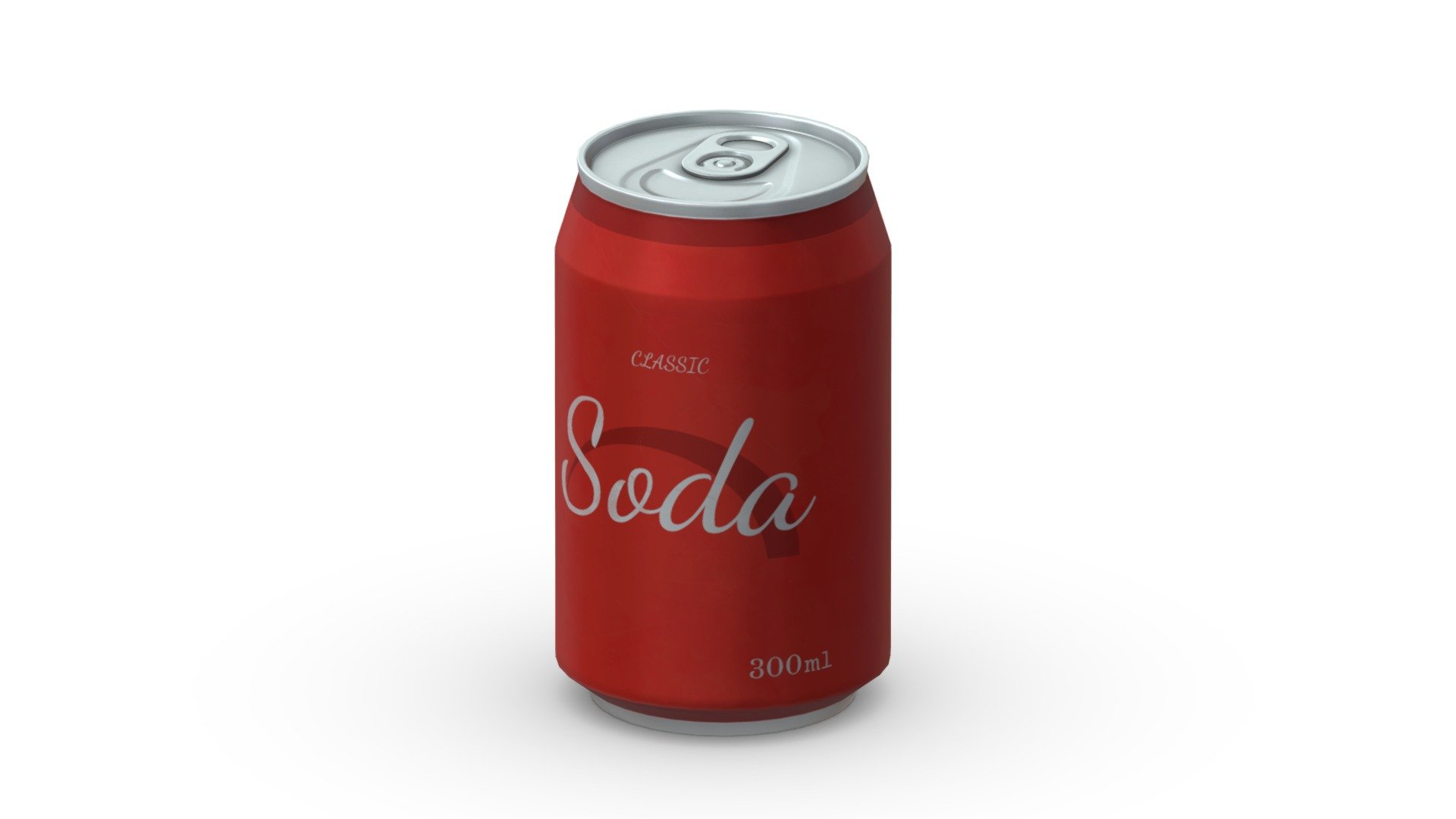 Soda Drink Can 02 Low Poly PBR 3d model