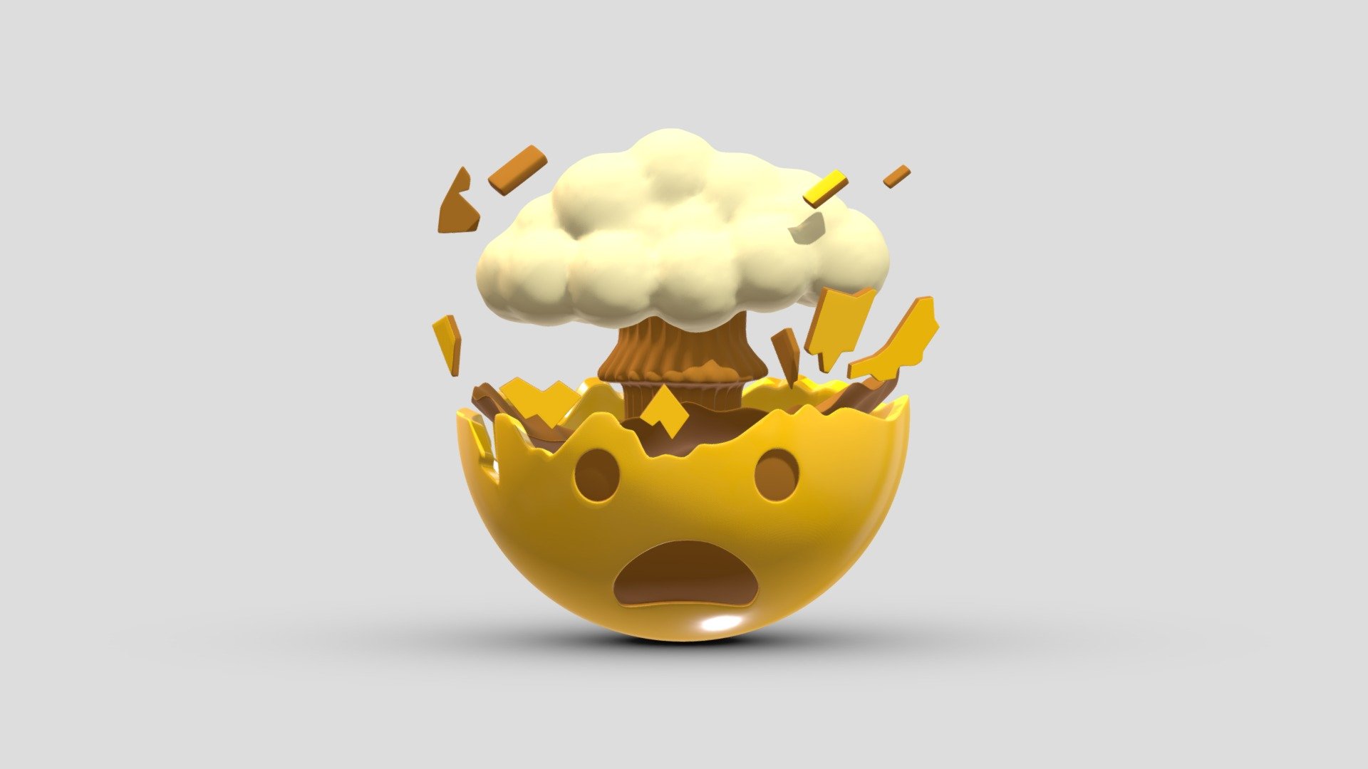 Apple Exploding Head 3d model