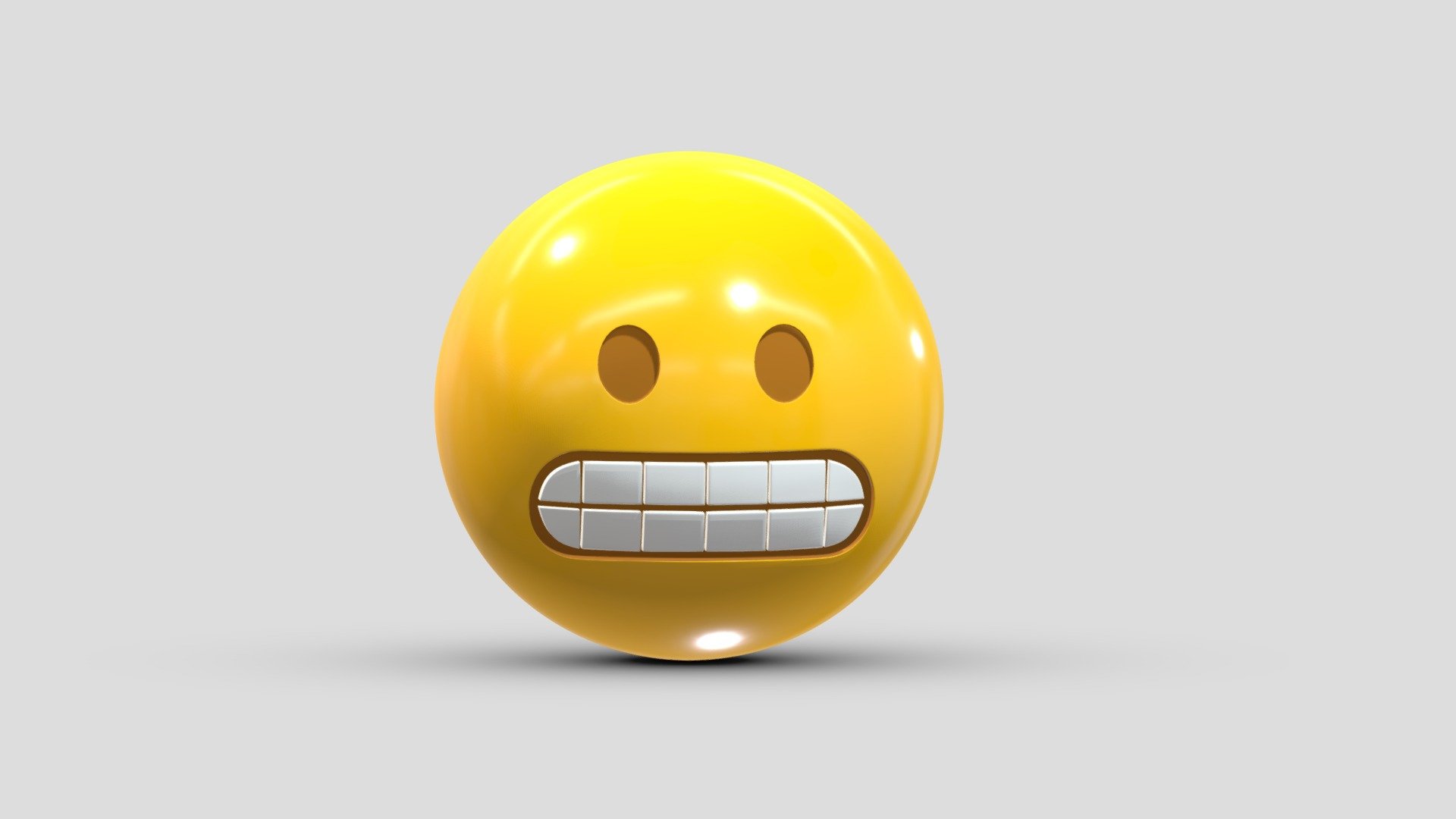 Apple Grimacing Face 3d model