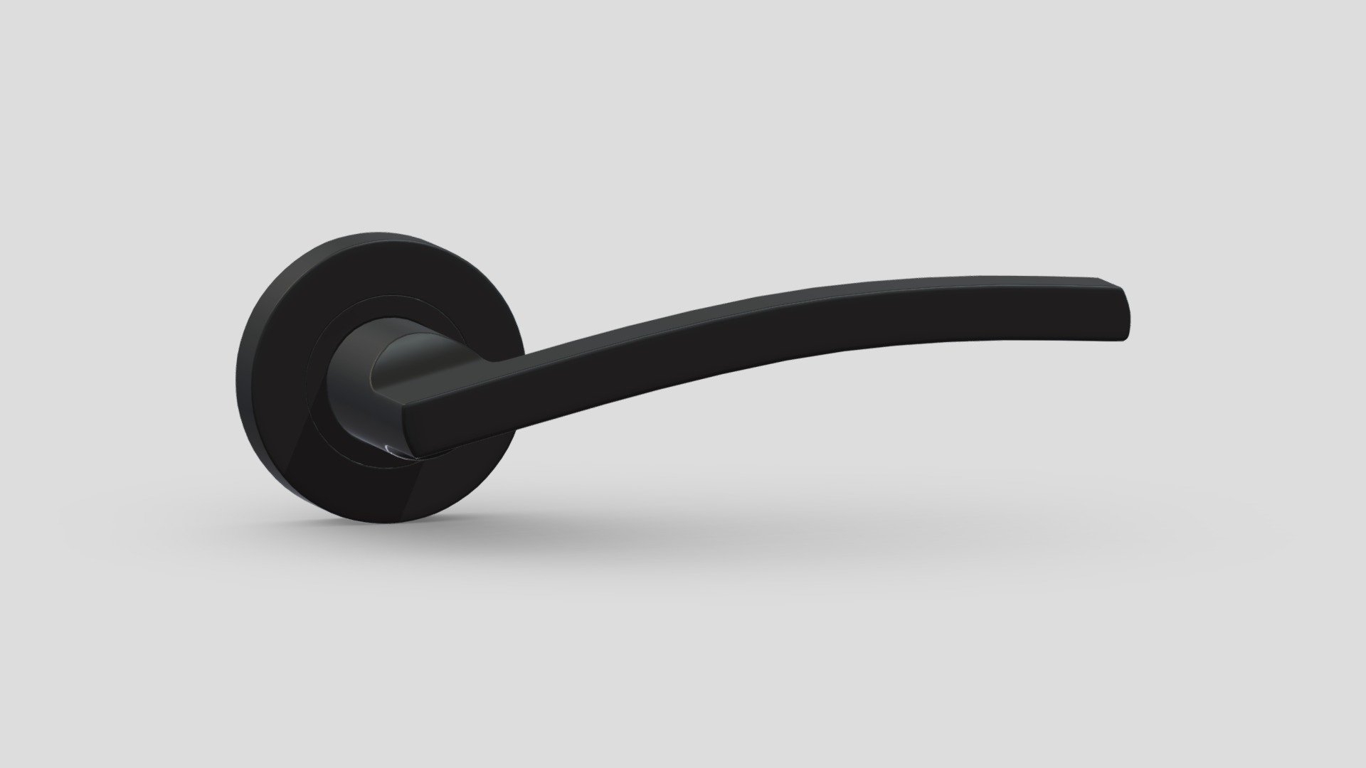 Frelan Hardware Noir Door Handle Matt Black 3d model