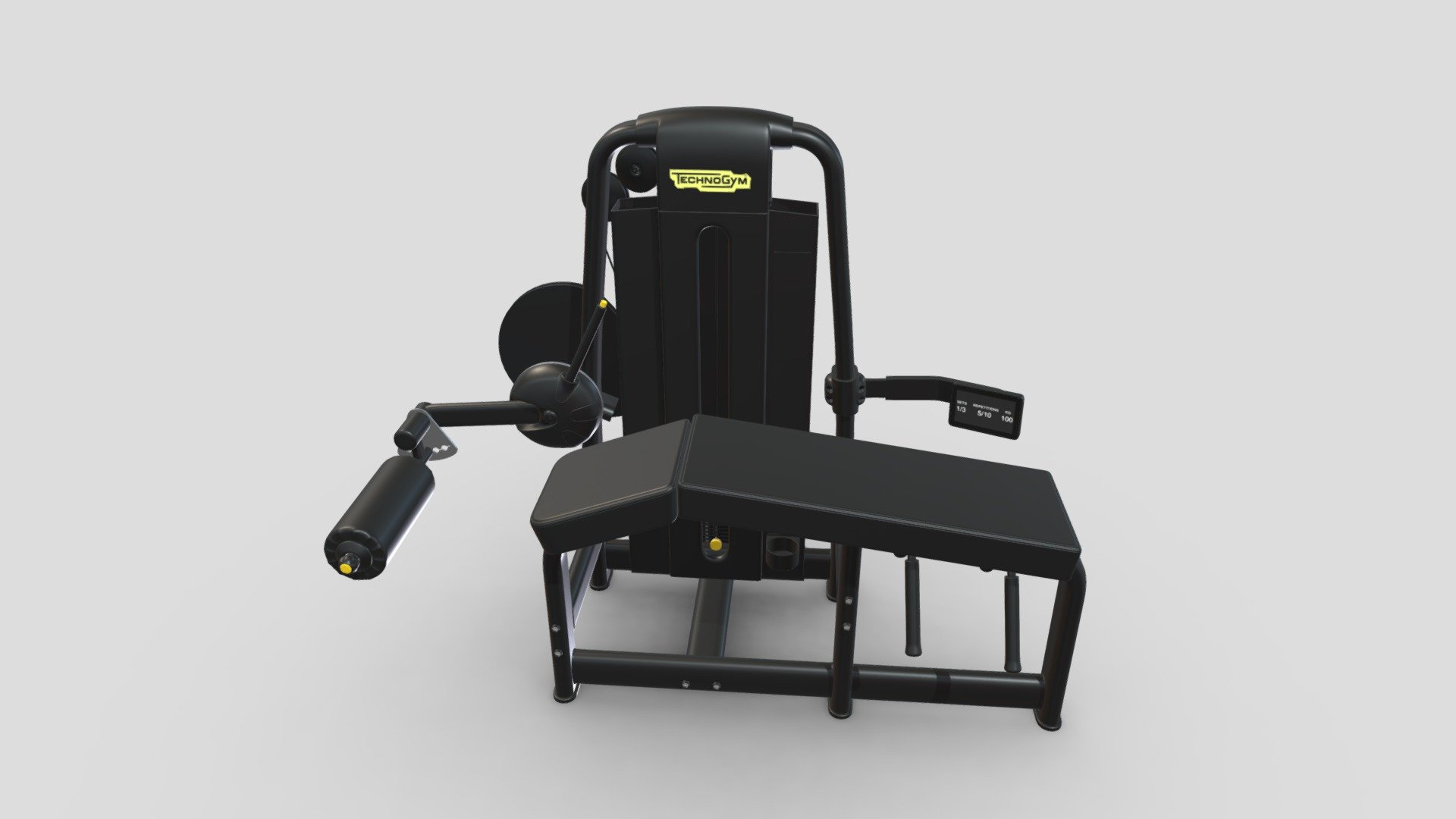 Technogym Selection Prone Leg Curl 3d model