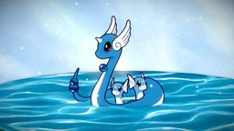 Dragonair with Dratini twins