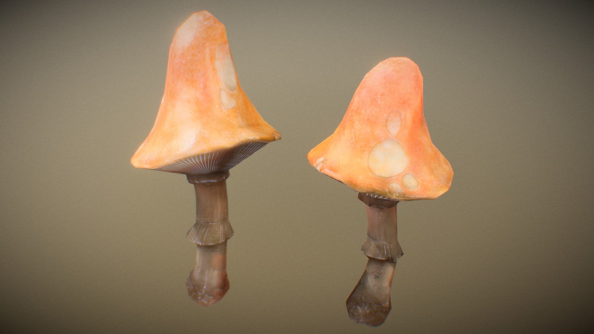 mushrooms 3d model