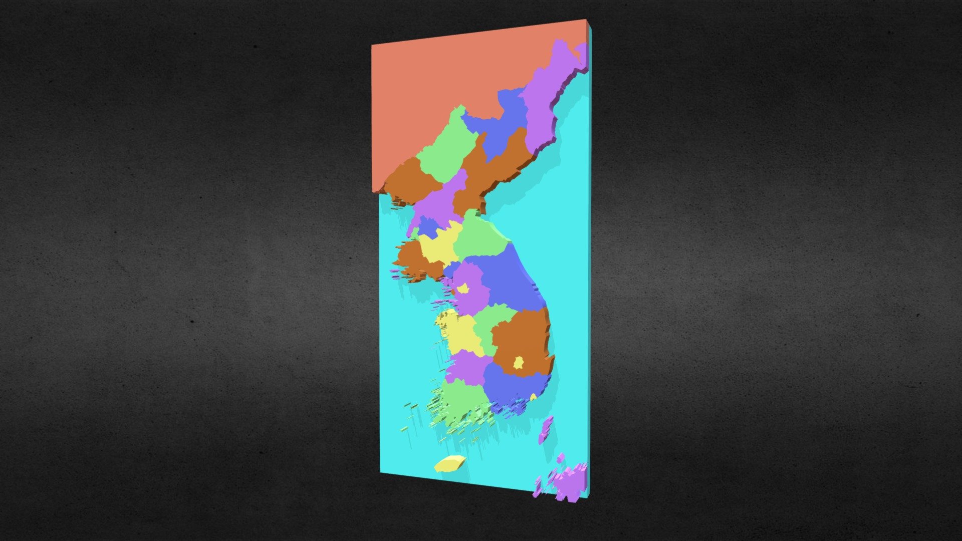 Korean Peninsula 3d model