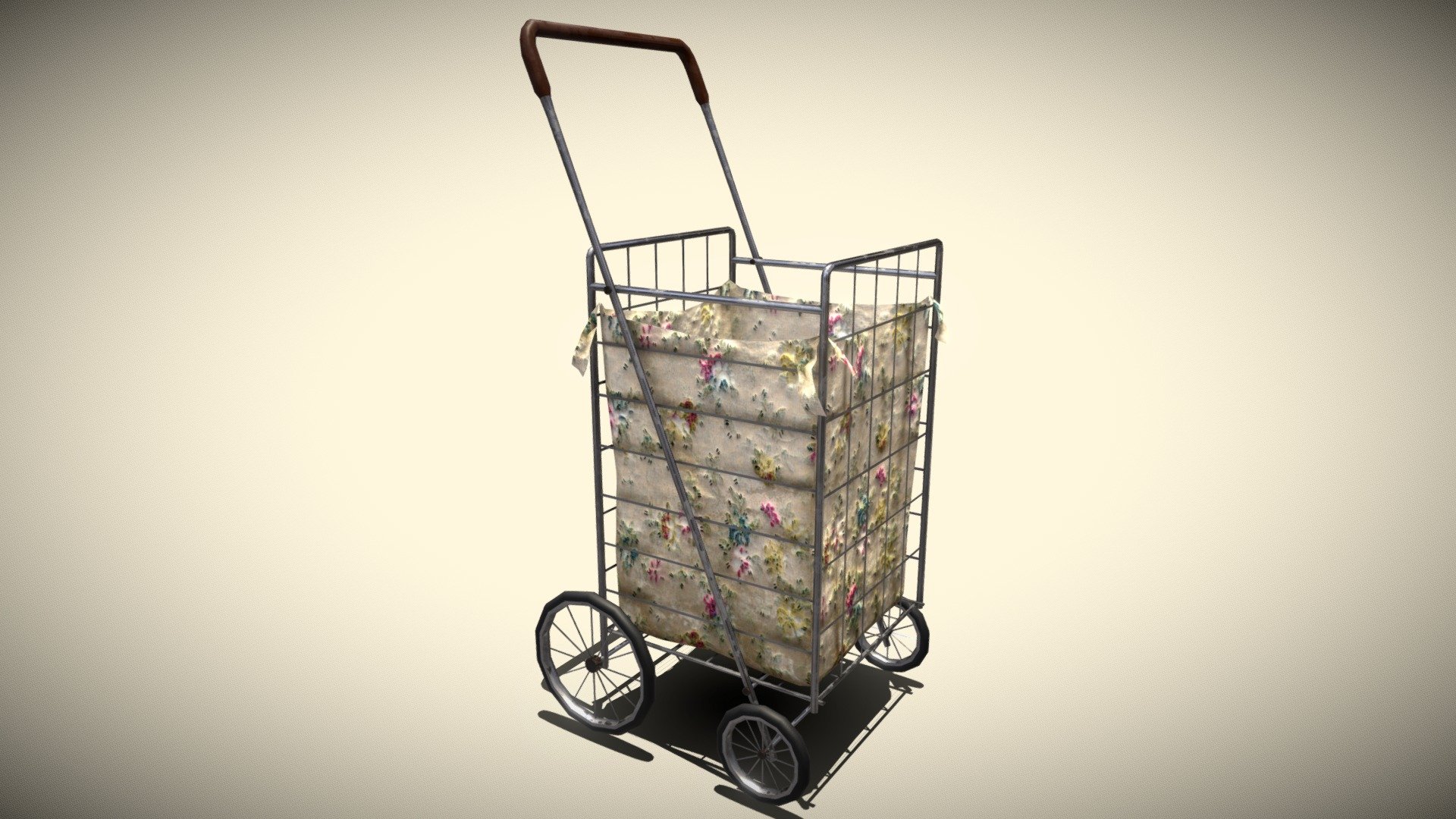 Old Shopping Cart 3d model