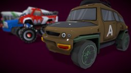 Cartoon Vehicles Team A