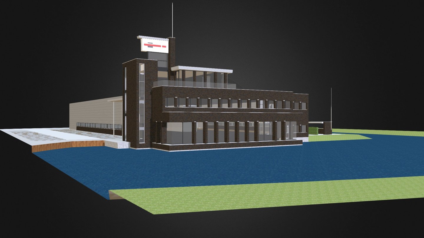 Company building design, the Netherlands 3d model