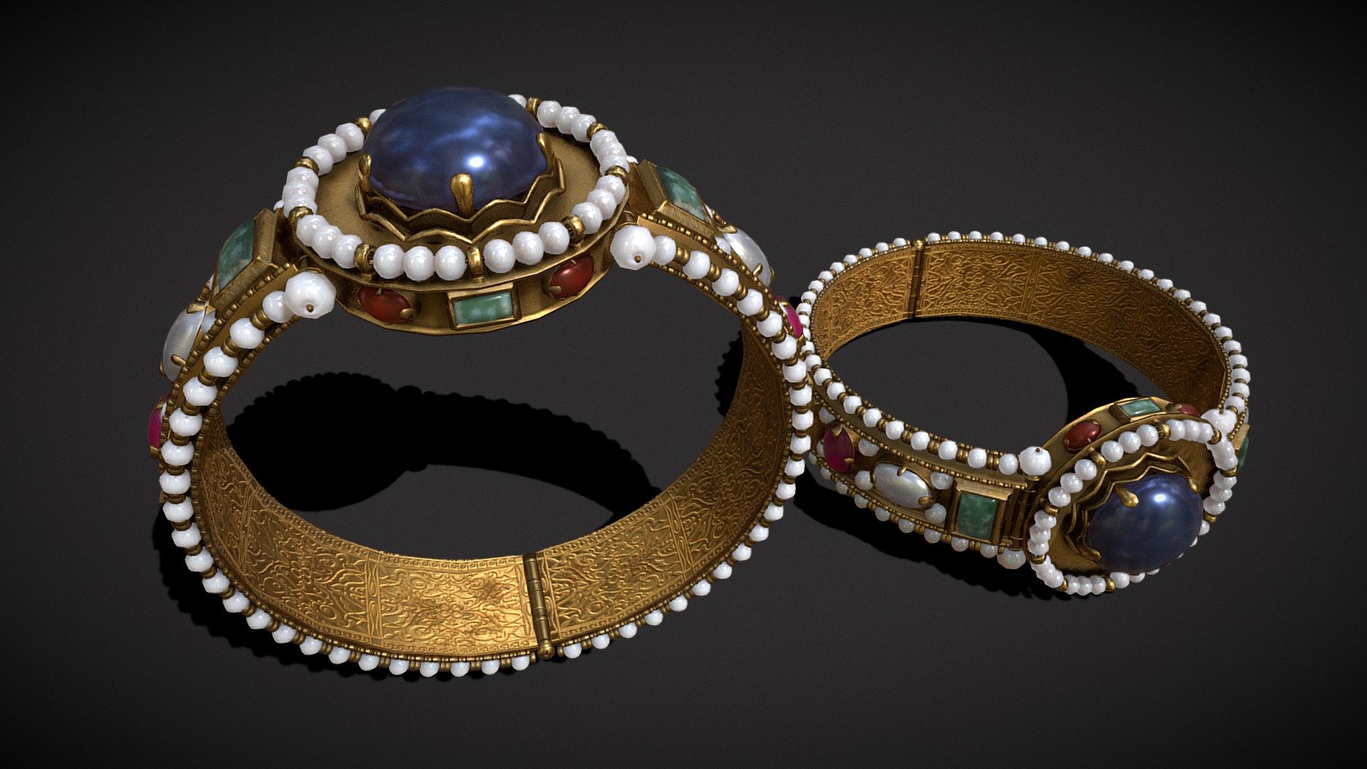 Elegant Byzantine Bracelet 3d model