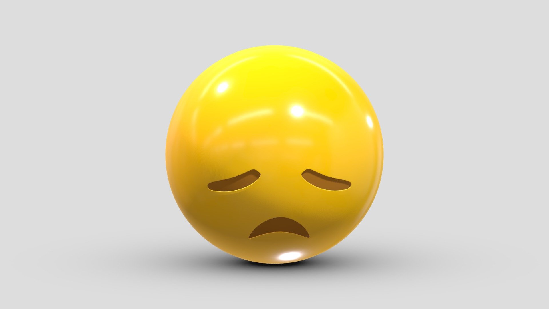 Apple Disappointed Face 3d model