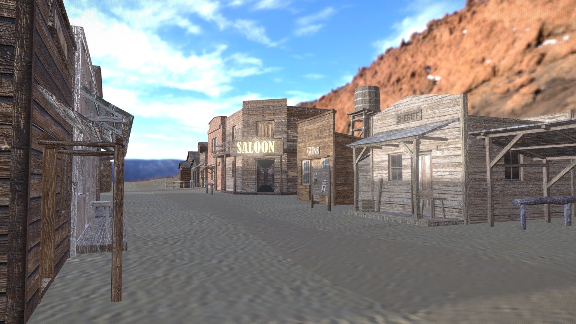 Western town 3d model