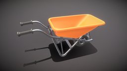 Wheelbarrow 1 Rigged Version (High-Poly)