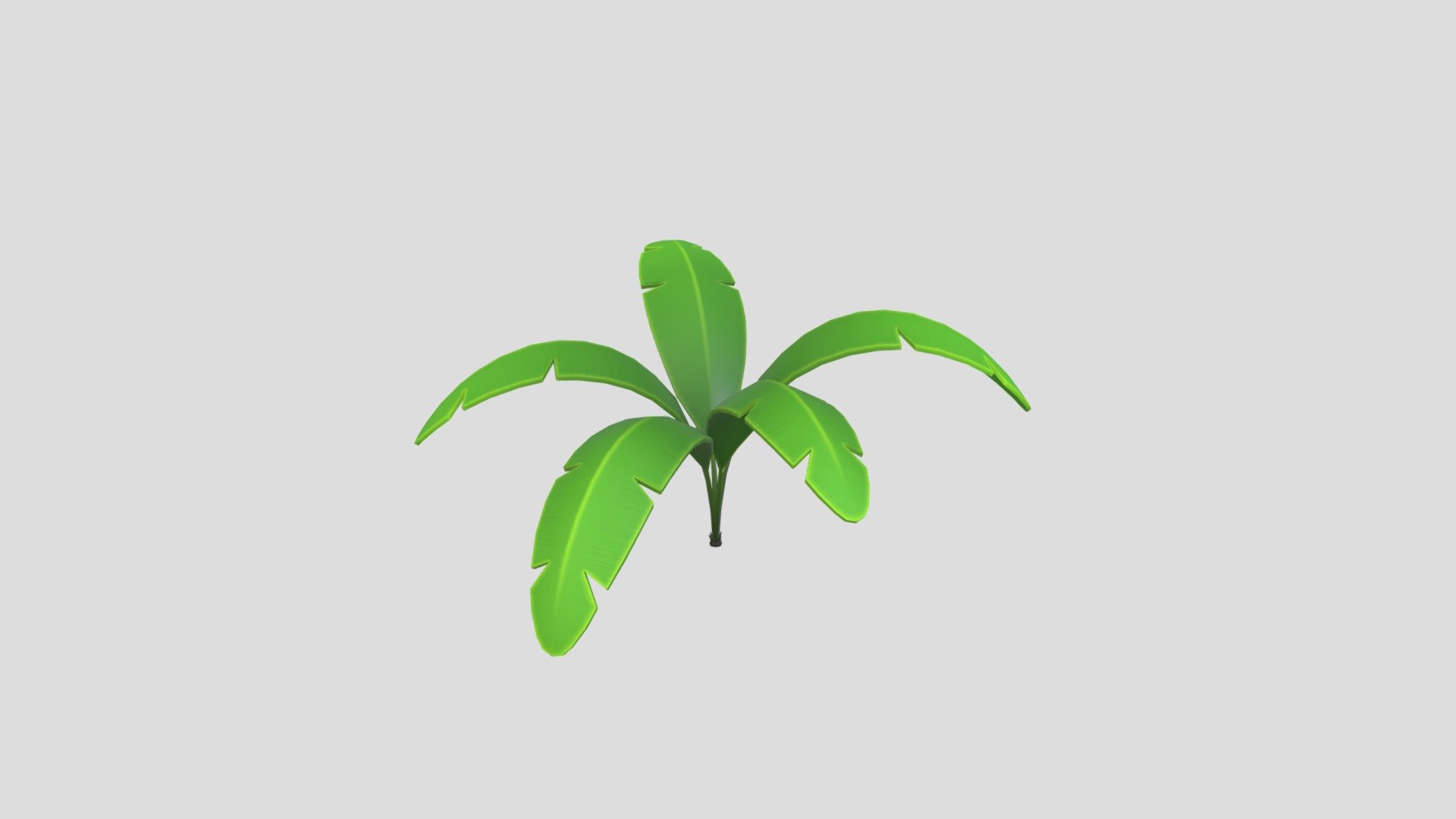 Low Poly Banana Plant 001 3d model