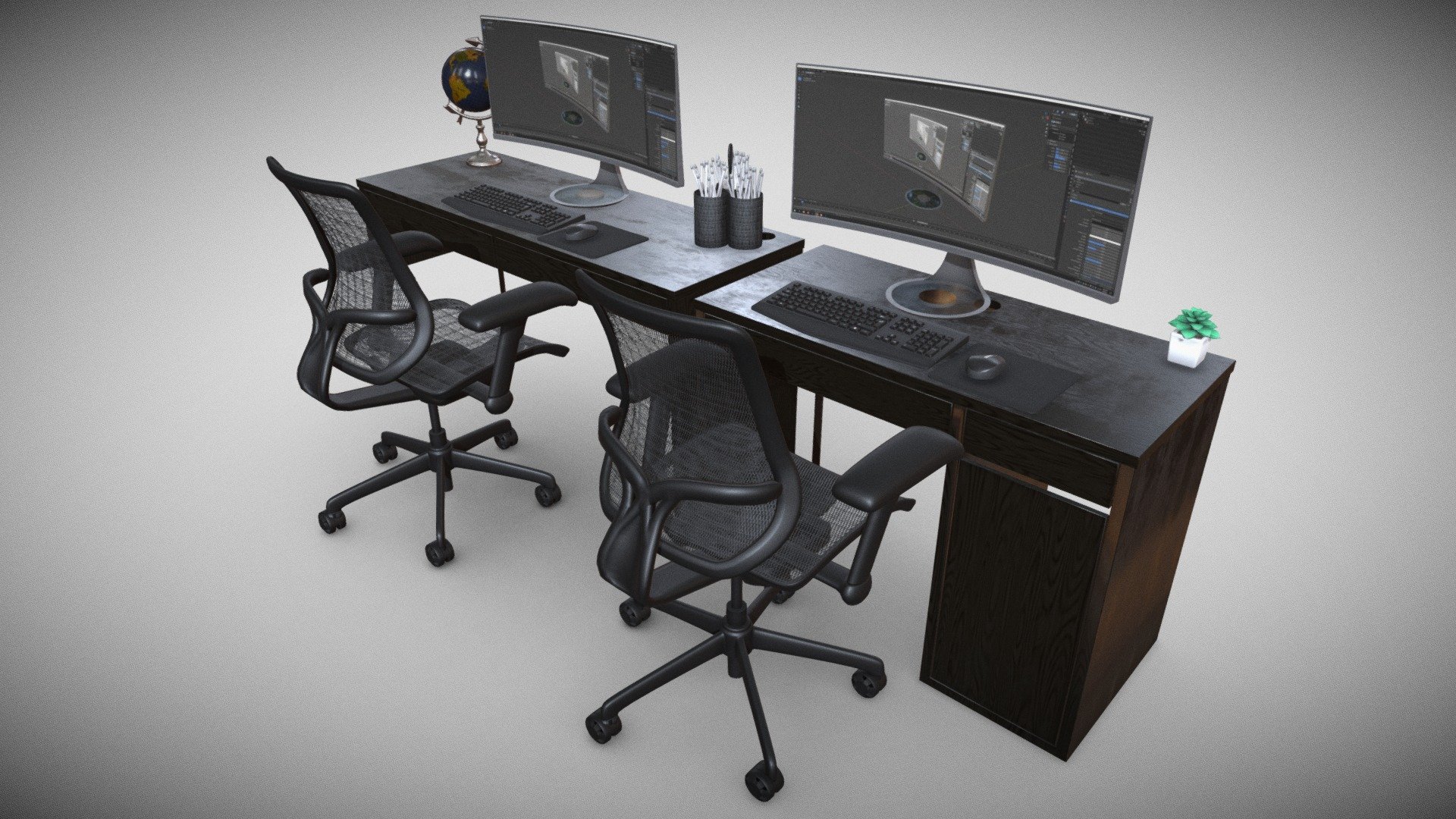 Collection Home Office 01 3d model