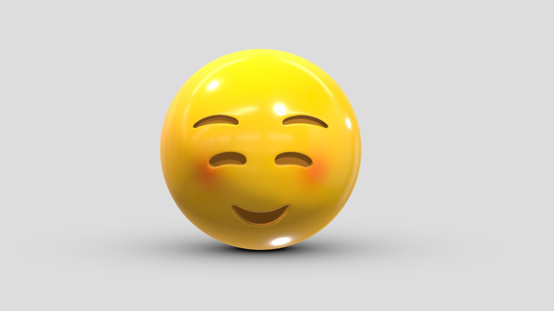 Apple Smiling Face 3d model