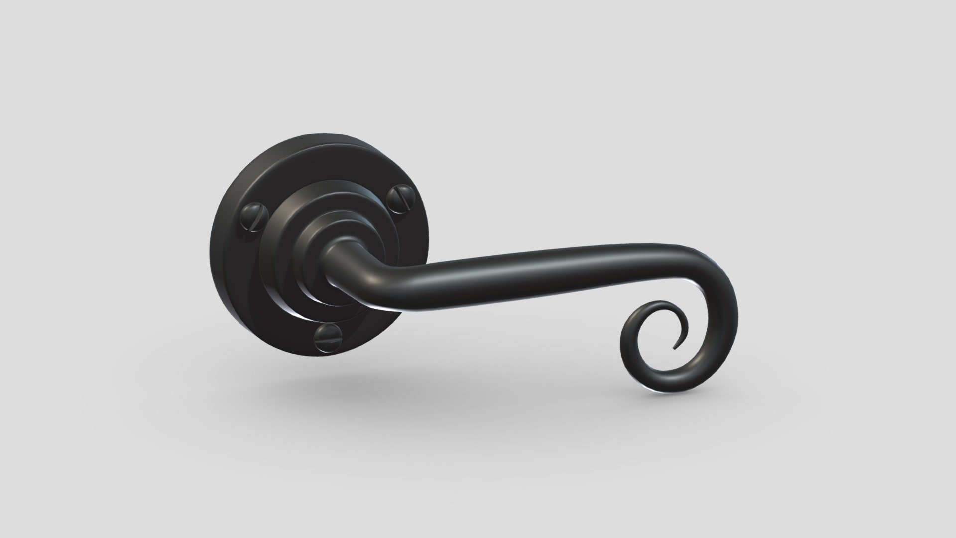 Circle Stonebridge Curl Door Handle 3d model