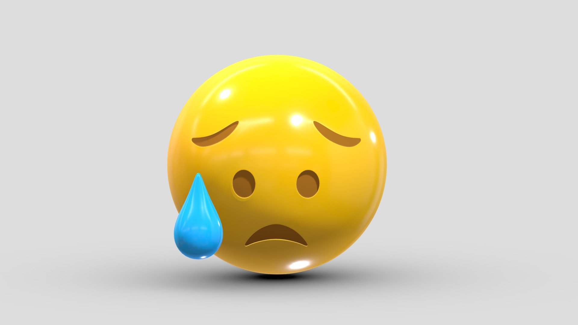 Apple Sad but Relieved Face 3d model