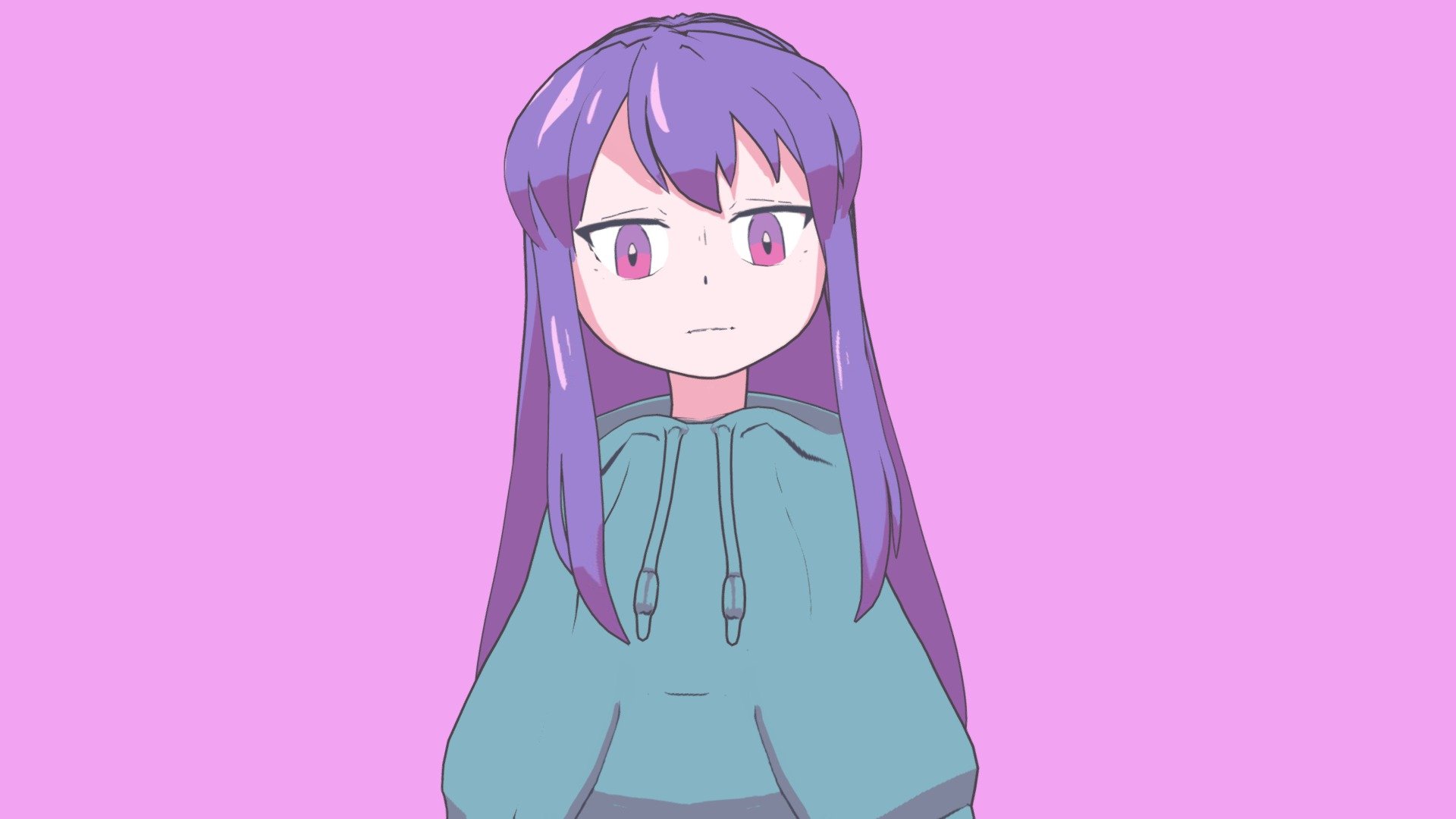 [OC] Purple hair girl 3d model