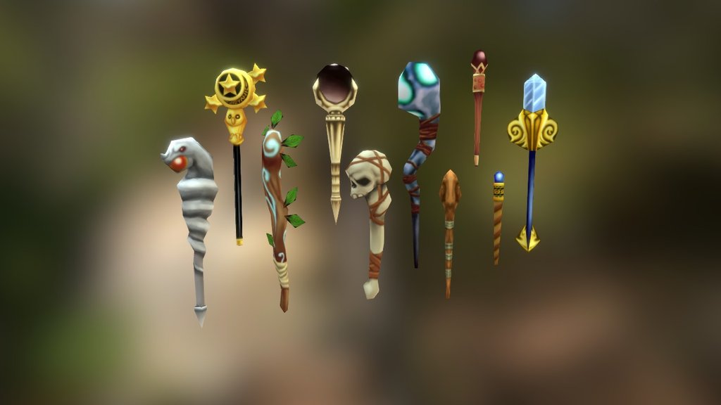 Sorceror Weapons 3d model