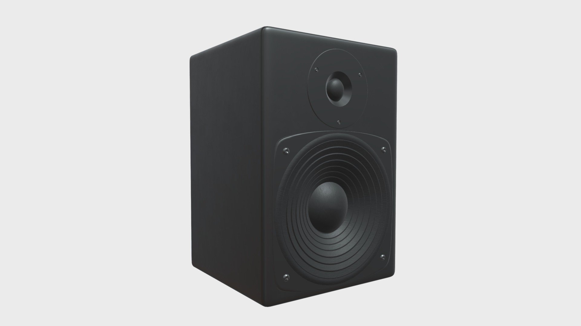 2-way studio monitor speaker 3d model