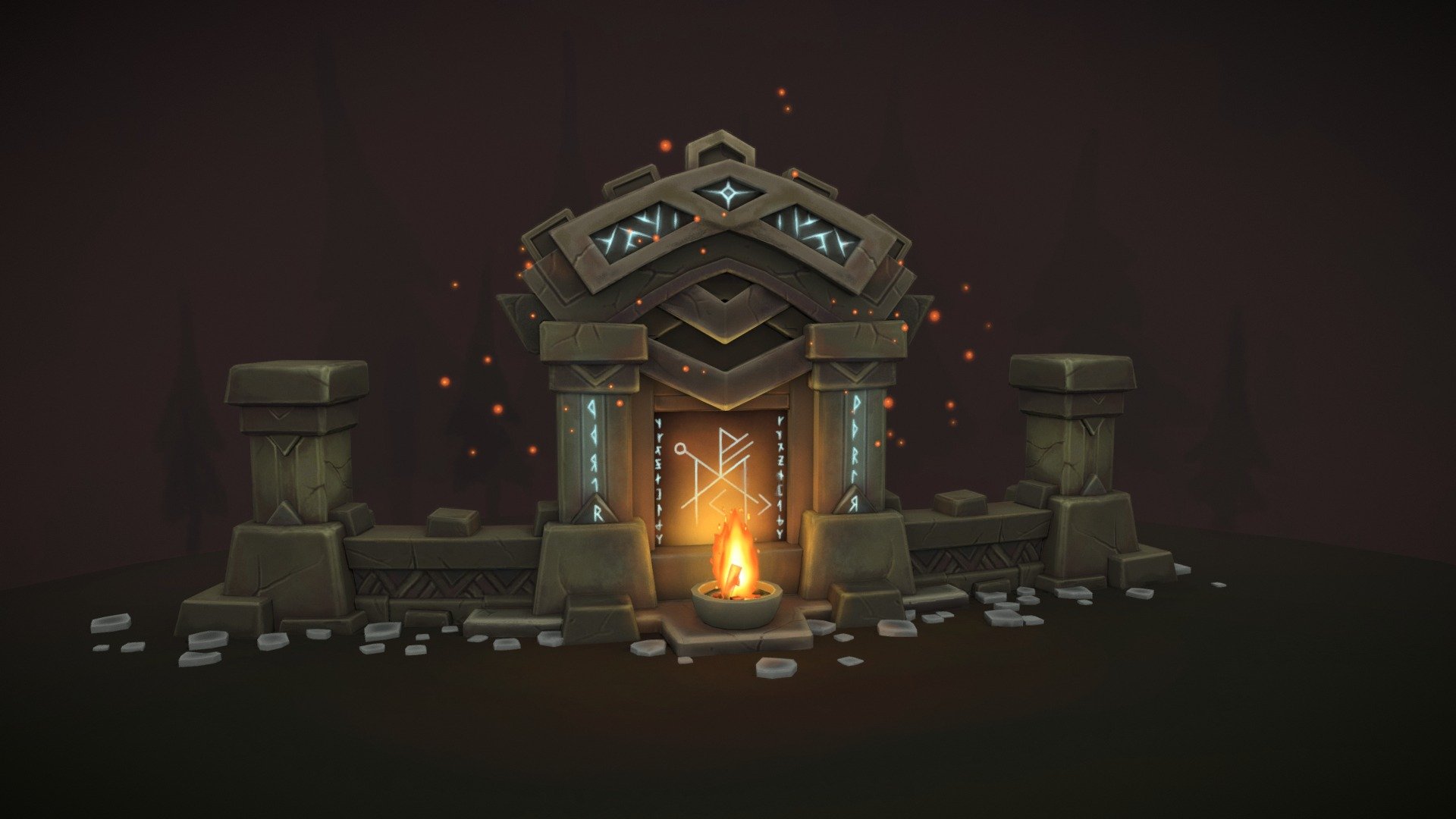 Shrine of travelling 3d model