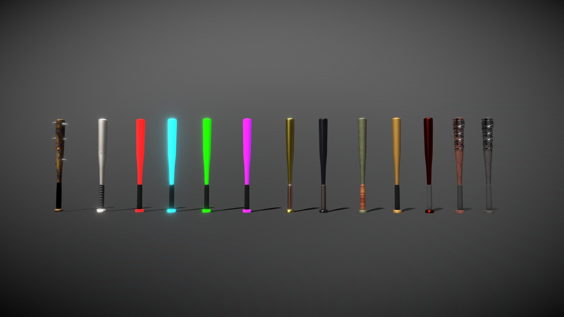 Baseball Bats Pack 3d model