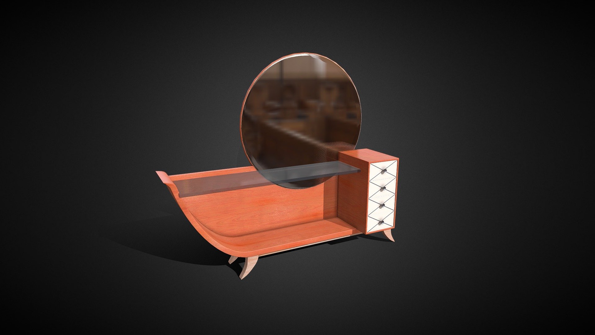 Art Deco Vanity 01 3d model