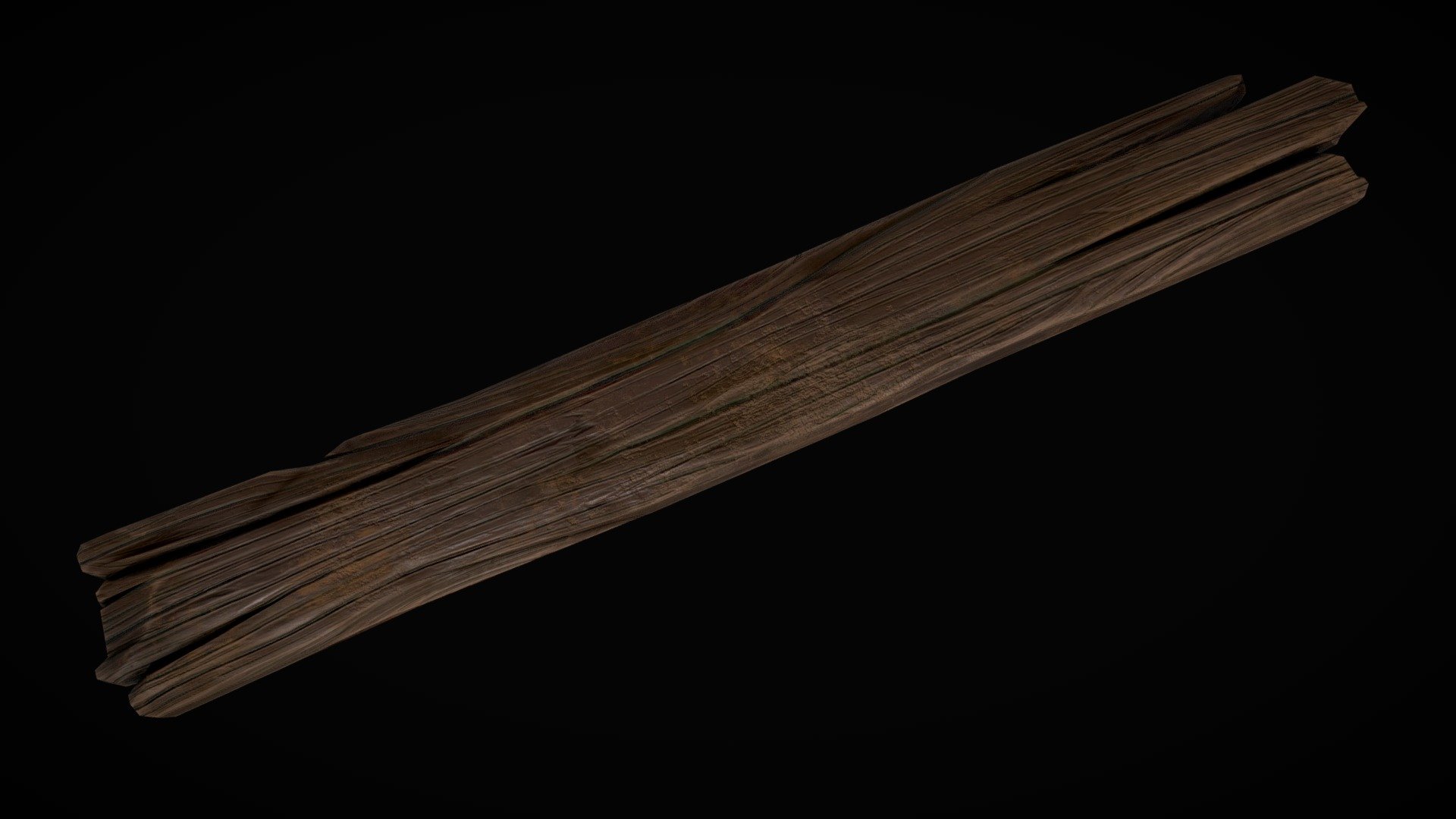 Wooden plank 3d model