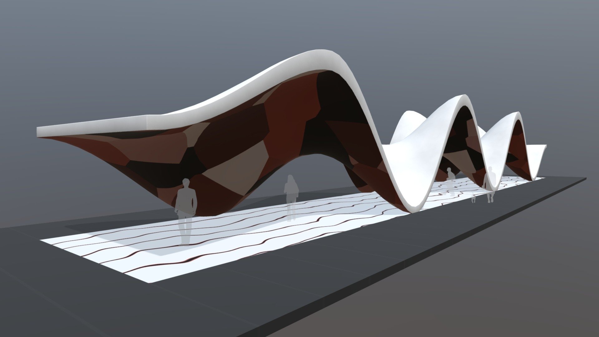 Wavy Pavilion 3d model