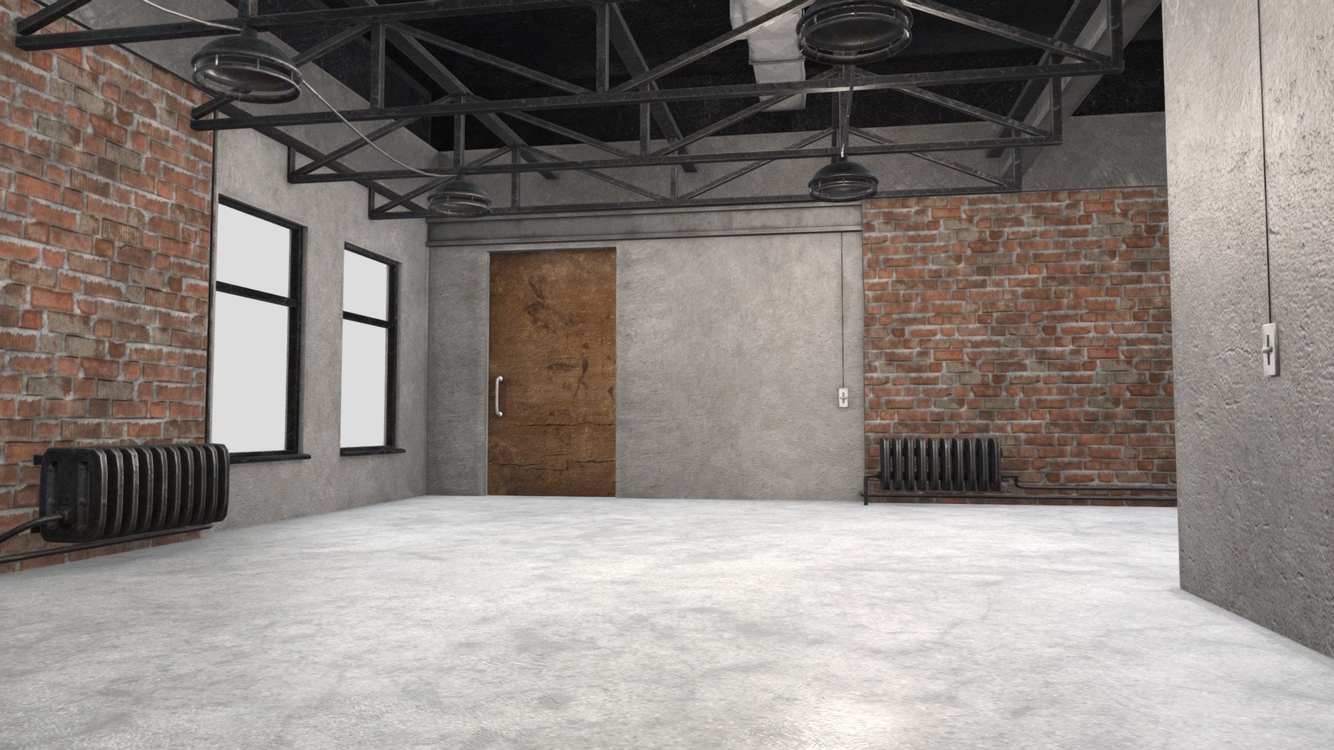 Industrial Loft with 8K and 4K Textures 3d model