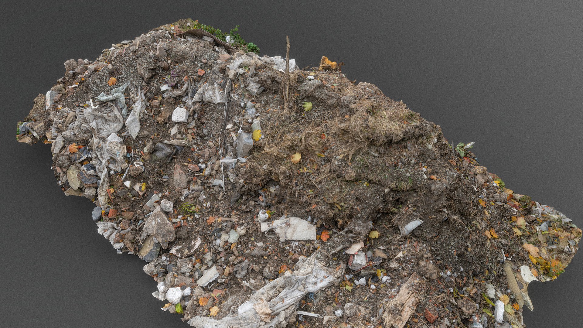 Waste dump heap 3d model