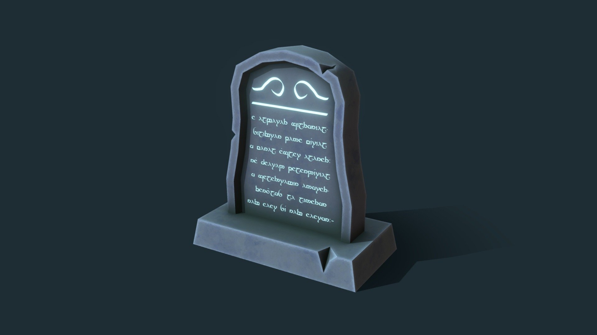 Stylized Grave Stone 3d model