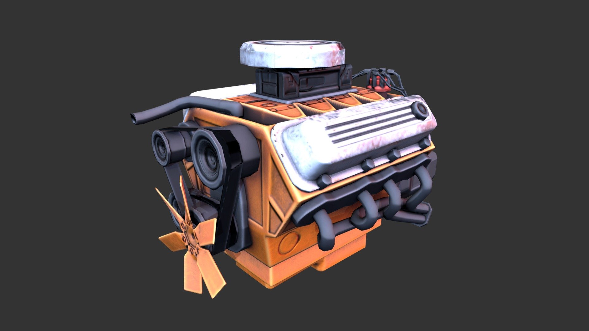 V8 Engine 3d model