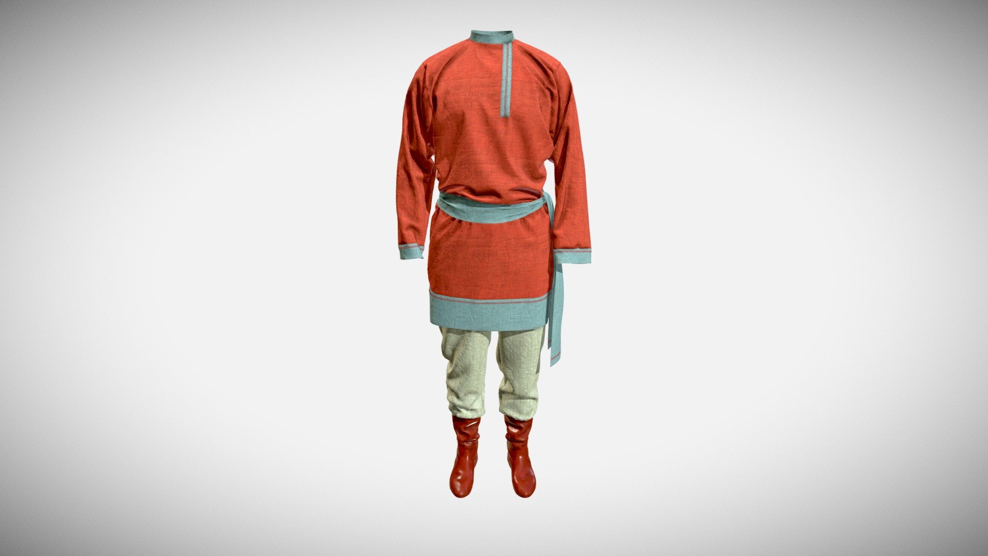 Raek’s costume from a traditional engraving 3d model