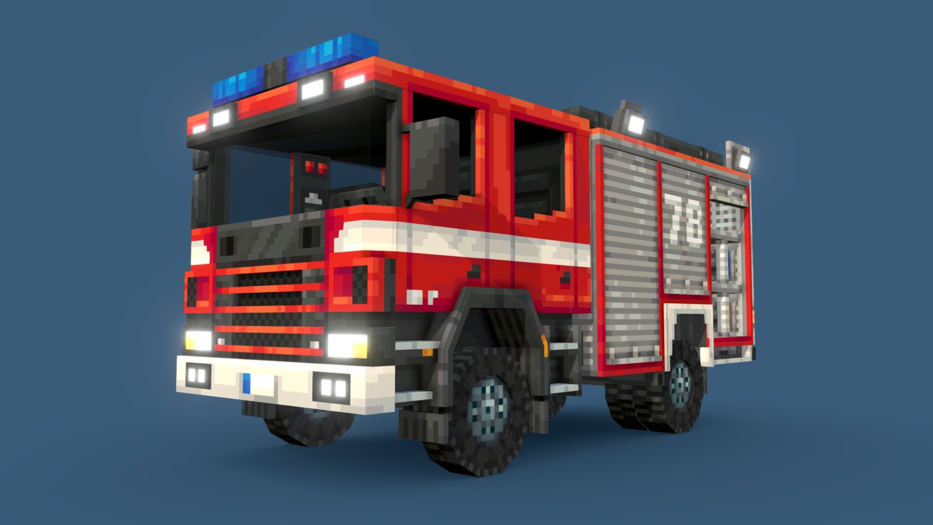 Scania Fire Truck 3d model